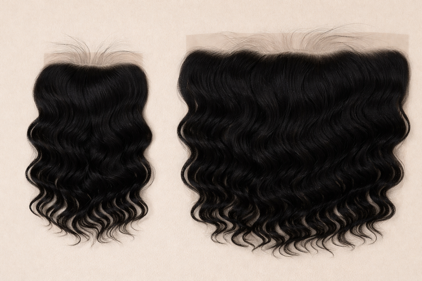 Premium Virgin Cambodian Wavy HD Closure & Frontal